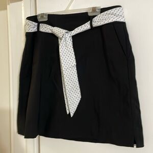 S.C.&Co. Black skort with white & black polka dots - size 10